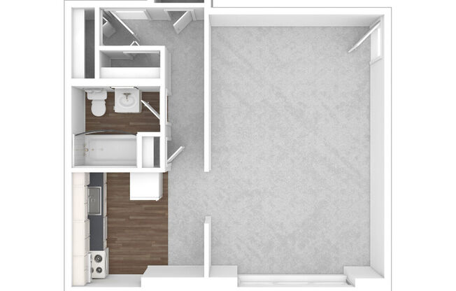 Studio, 1 bath, 503 sqft, $1,700