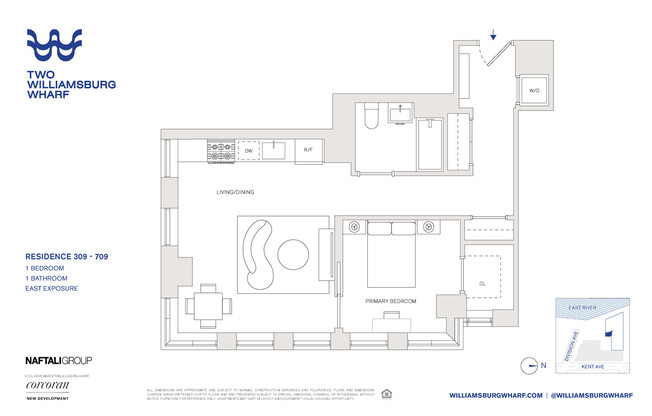 1 bed, 1 bath, $5,700, Unit 709