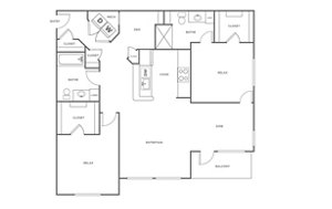 2 beds, 2 baths, 1,133 sqft, $2,290