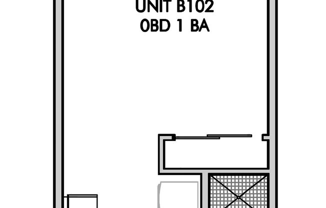 Studio, 1 bath, 404 sqft, $1,249, Unit 2102