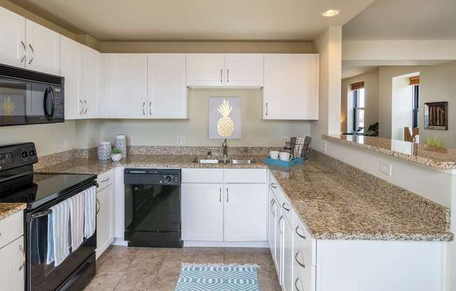 a large kitchen with stainless steel appliances and granite counter tops at Grand Wisconsin, Milwaukee, Wisconsin