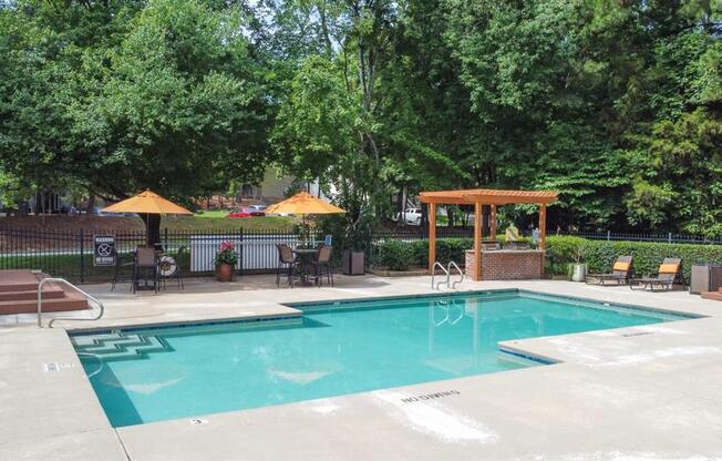 Pool 2 at Bridges at Chapel Hill Apartments in Carrboro NC
