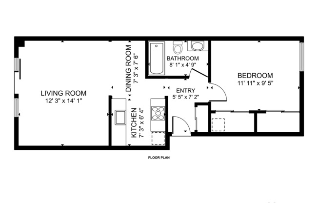 1 bed, 1 bath, 683 sqft, $1,595, Unit 22