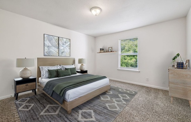 Spacious Bedroom with Plush Carpeting