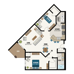 2 beds, 1 bath, 1,185 sqft, $1,834