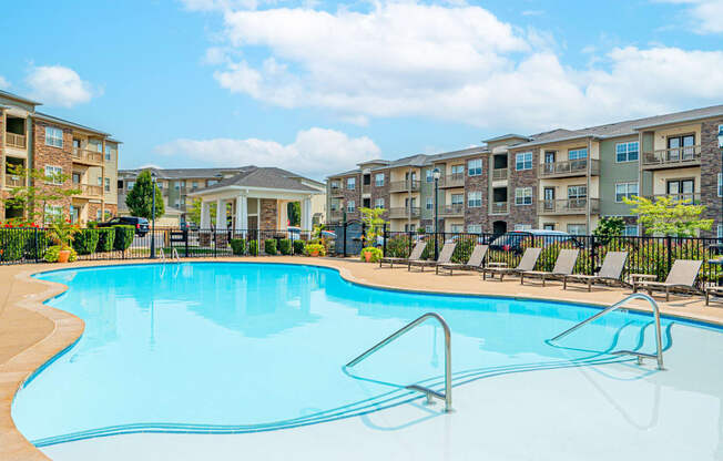 the swimming pool at albany corners apartments