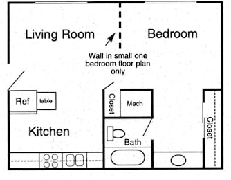 1 bed, 1 bath, 500 sqft, $719