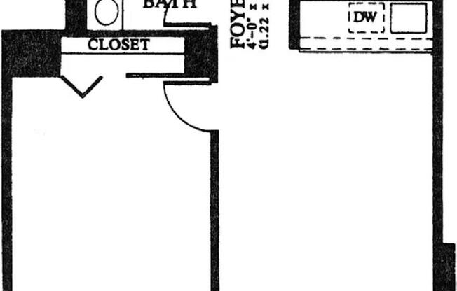 1 bed, 1 bath, 585 sqft, $4,000, Unit 12C