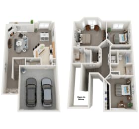 3 beds, 2.5 baths, 1,425 sqft, $2,429