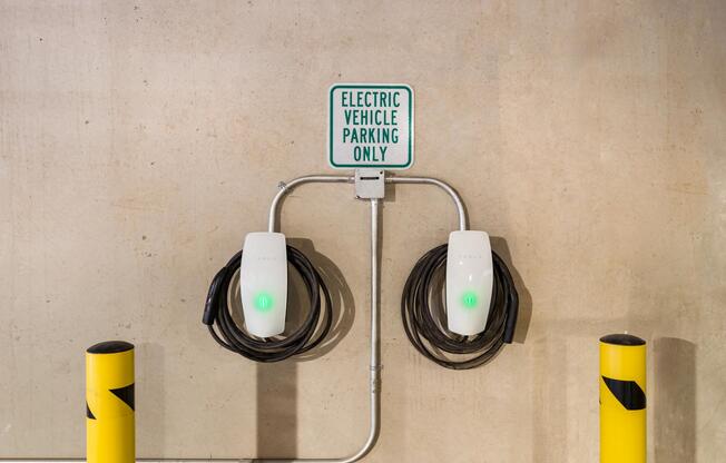 Electric vehicle charging stations are available on-site, offering added convenience for residents with EVs.