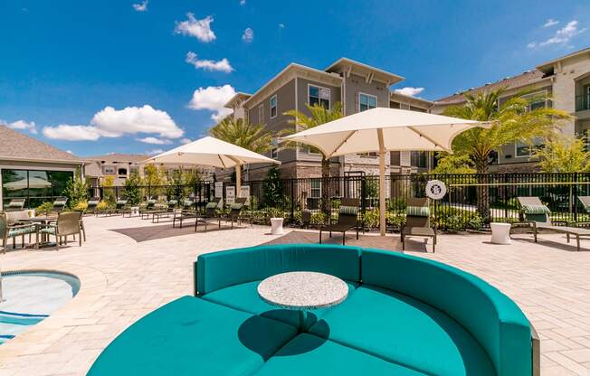 Outdoor Patio at Cue Luxury Apartments, Texas, 77433