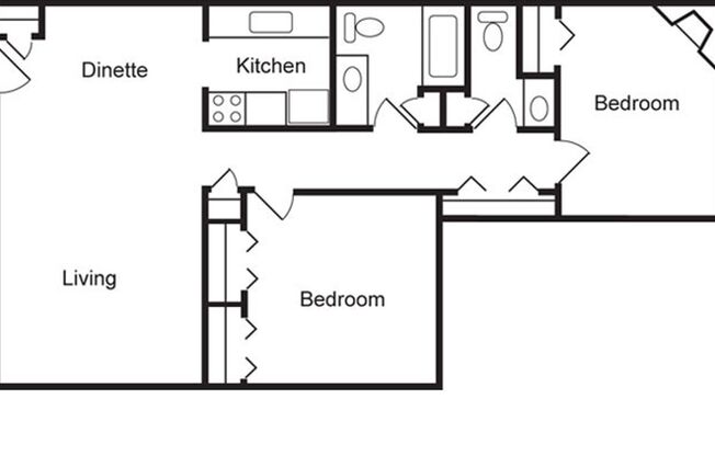 2 beds, 1.5 baths, 970 sqft, $1,180, Unit 70