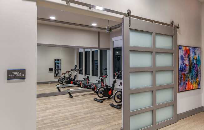 Yoga and Spin Studio at The Exchange Luxury Apartments in St. Petersburg, FL