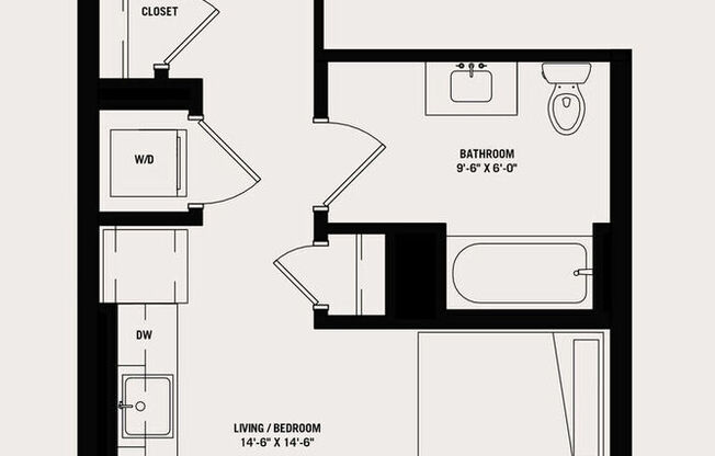 Studio, 1 bath, 487 sqft, $1,945
