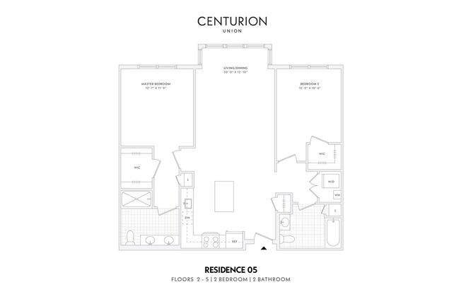 2 beds, 2 baths, 1,052 sqft, $2,905, Unit Residence 305