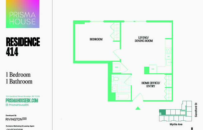 1 bed, 1 bath, $4,585, Unit 1414