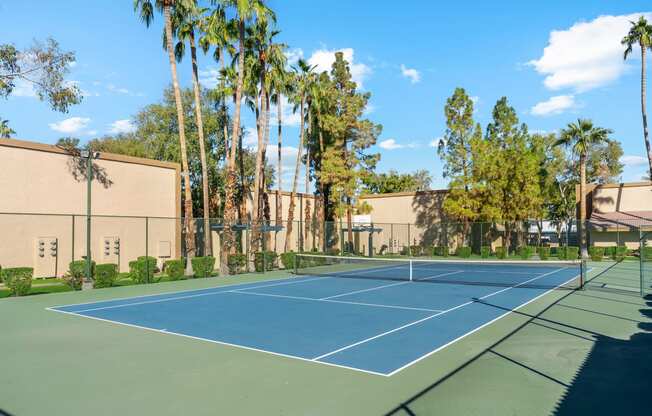 Tennis Court at Shorebird Apartments in Mesa Arizona