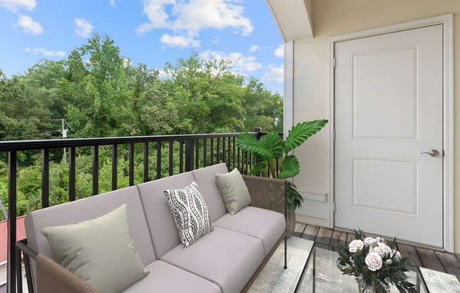 Patio at The Villagio Apartments, Fayetteville, 28303