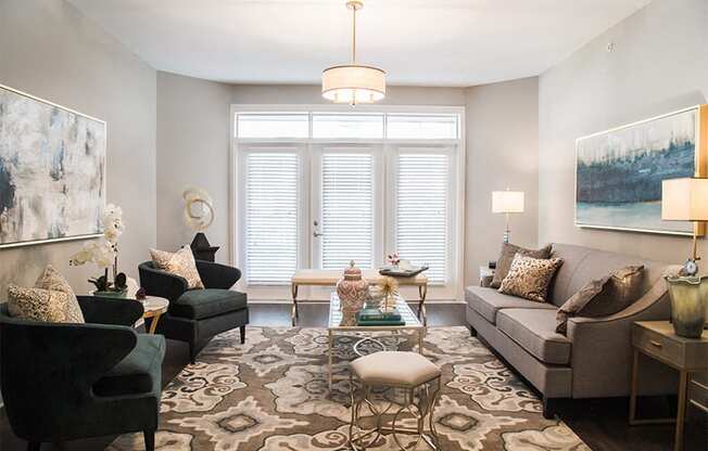 Emerald Style Floorplan Living Room at Quarry at River North