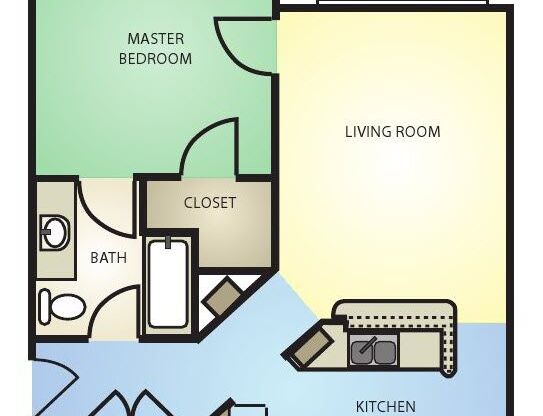 1 bed, 1 bath, 680 sqft, $1,319