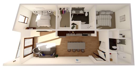 2 beds, 2 baths, 976 sqft, $1,475