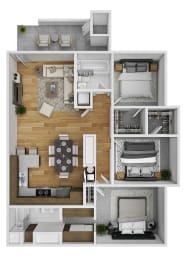 3 beds, 2 baths, 1,310 sqft, $2,197