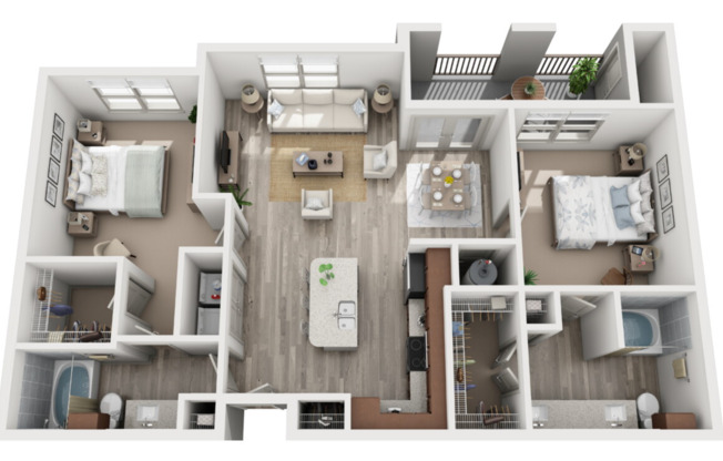 2 beds, 2 baths, 1,139 sqft, $1,674