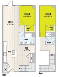 2 beds, 2 baths, 1,473 sqft, $3,188