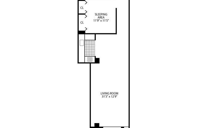 Studio, 1 bath, 794 sqft, $5,125, Unit 12K