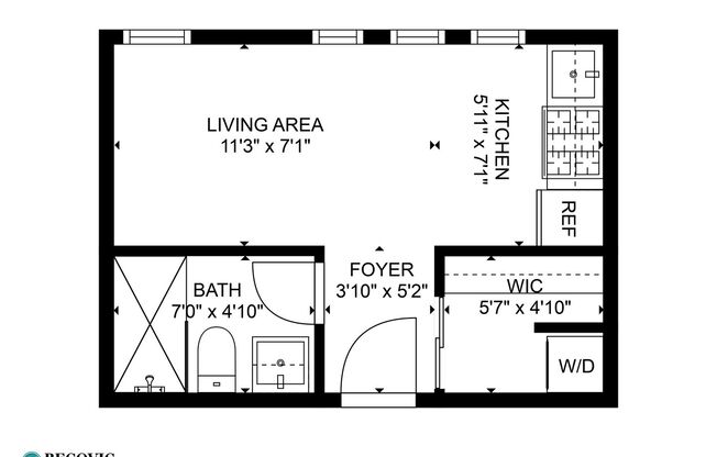 Studio, 1 bath, 211 sqft, $1,375, Unit 311