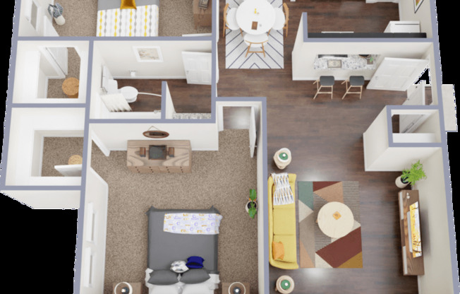 2 beds, 1 bath, 944 sqft, $1,260