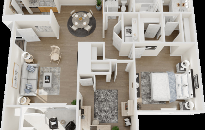 2 beds, 1.5 baths, 879 sqft, $1,121