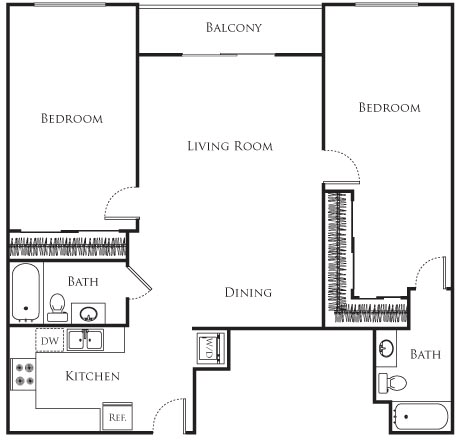 2 beds, 2 baths, 1,430 sqft, $3,218, Unit 307