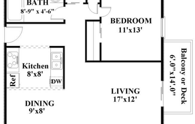 1 bed, 1 bath, 650 sqft, $1,360