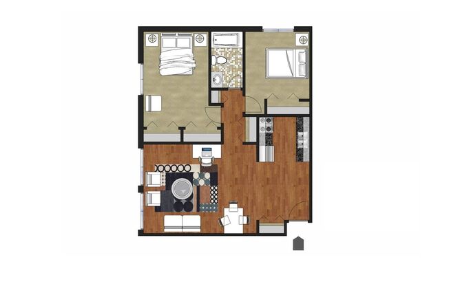 2 beds, 1 bath, 800 sqft, $1,329, Unit 1-306