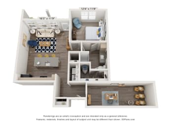 1 bed, 1 bath, 986 sqft, $1,797