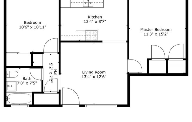 2 beds, 1 bath, 694 sqft, $1,895, Unit 06