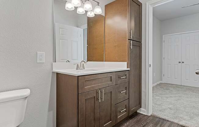 Bathroom With Vanity Lights at Remington Ranch, Texas, 78247