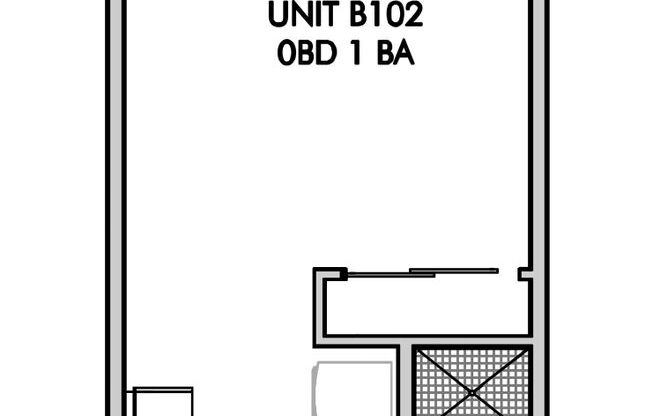 Studio, 1 bath, 404 sqft, $1,249, Unit 2102