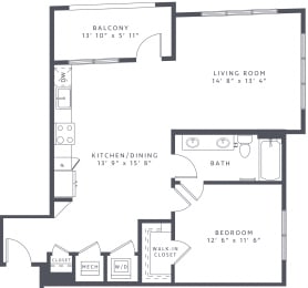 1 bed, 1 bath, 869 sqft, $2,895