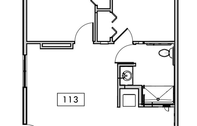 2 beds, 1 bath, 660 sqft, $1,749, Unit 113