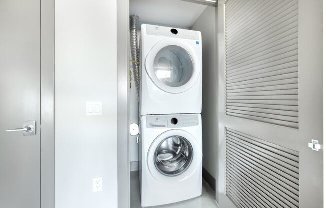 Full Size Front Loading Washer and Dryer in Every Unit at The Mansfield at Miracle Mile, Los Angeles, 90036