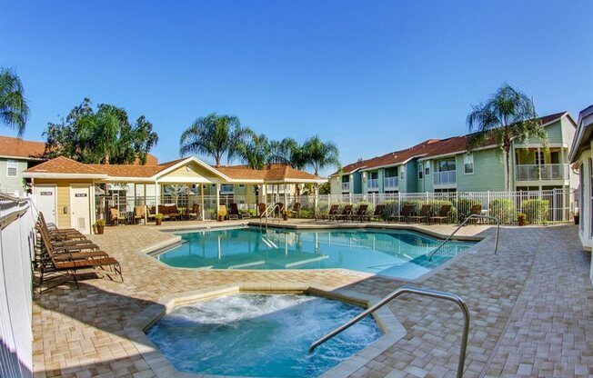 A refreshing pool, outdoor heated spa, fitness center, playground and tot lot provide all residents with activities.