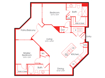 2 beds, 2 baths, 1,126 sqft, $2,842
