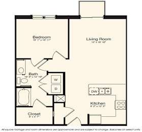 1 bed, 1 bath, 741 sqft, $1,644