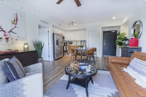 Modern Living Room With Kitchen View at Bay Village1, Palmetto Bay, 33157