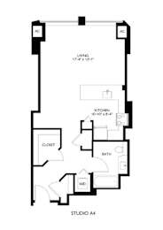 Studio, 1 bath, 639 sqft, $2,195