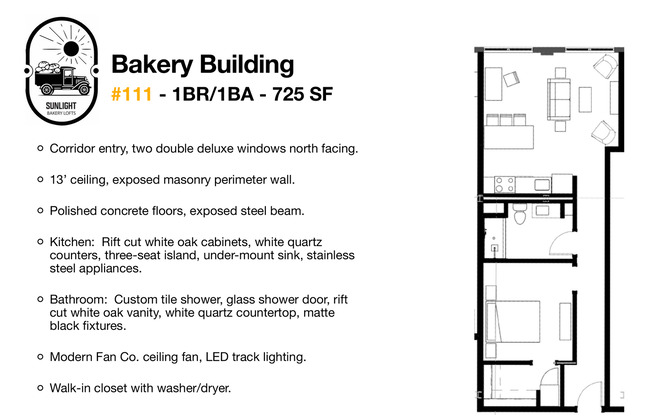 1 bed, 1 bath, 526 sqft, $1,245, Unit 111