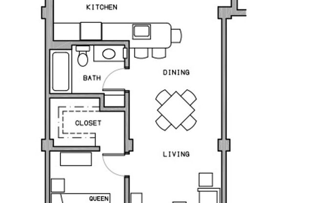 1 bed, 1 bath, $1,700, Unit #404