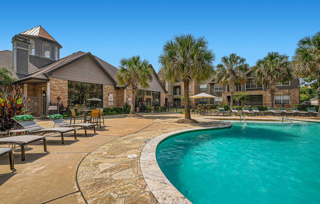 the pool at the preserve at polo apartments fl at River Pointe, Conroe, 77304